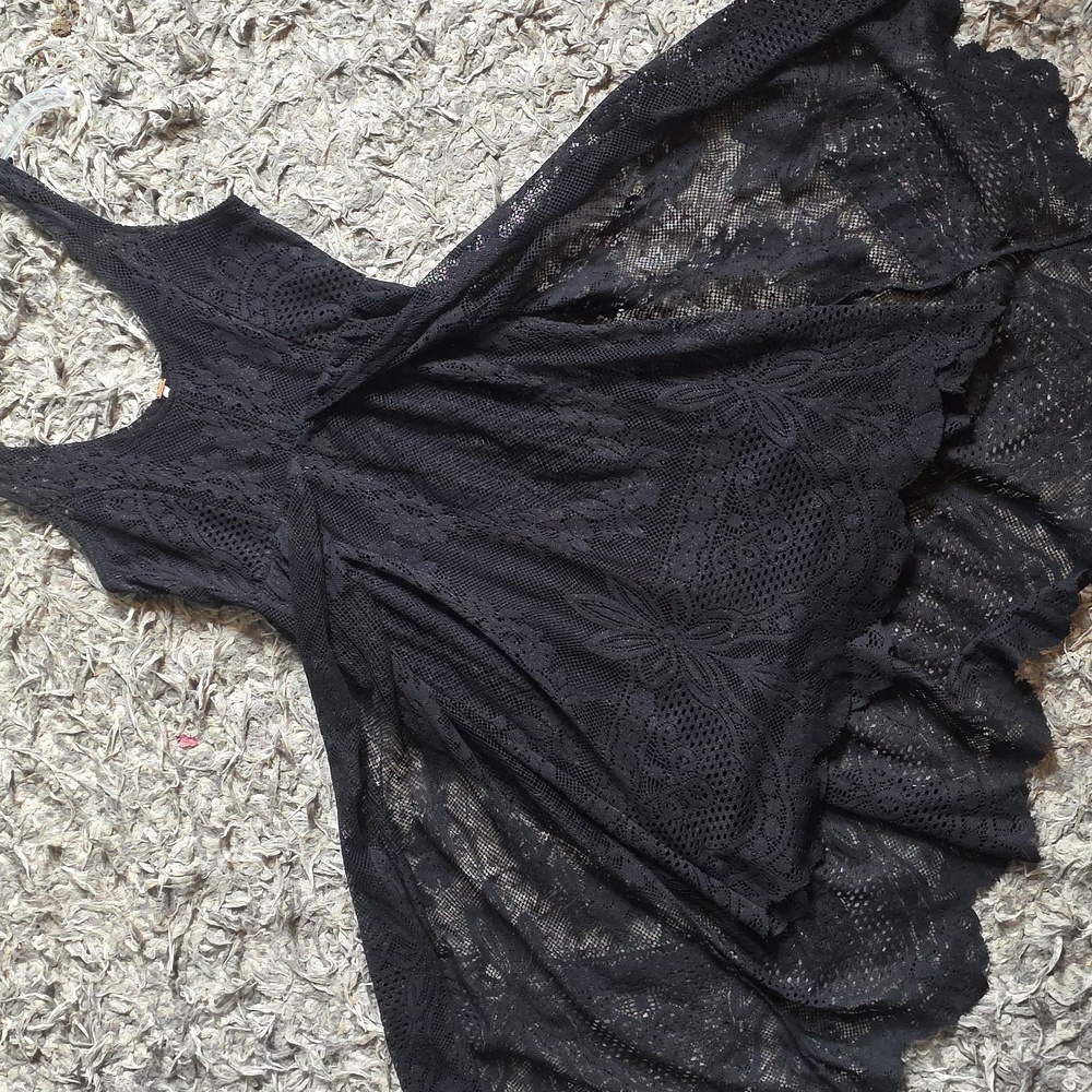 Free People Lace Gold Peppered Dress Sz 0